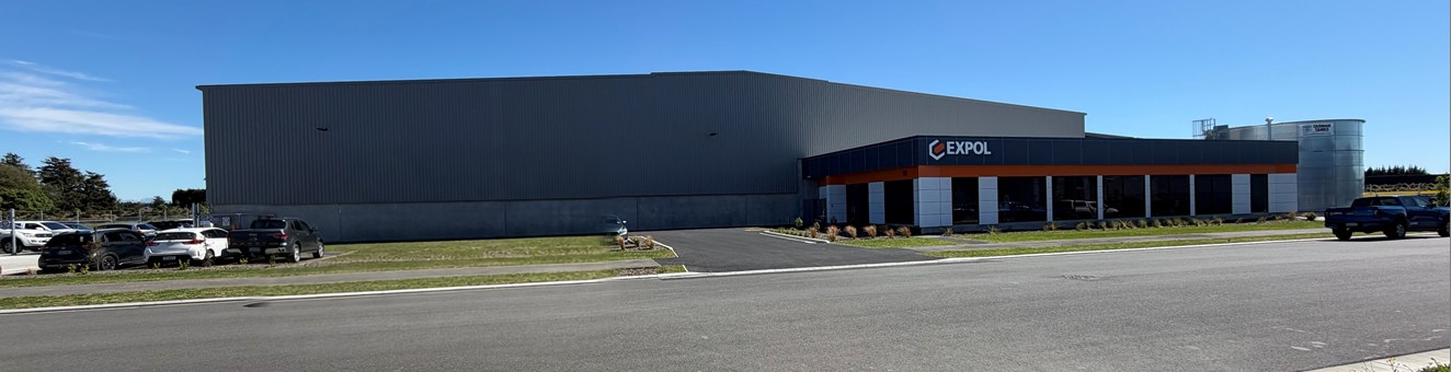 EXPOL's new purpose-built Canterbury factory site in Rolleston