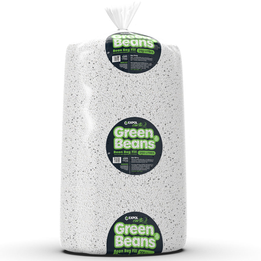 Green Beans 250L Pack Recycled Polystyrene Bean Bag Refill