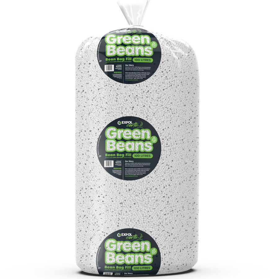 Green Beans 100L Pack Recycled Polystyrene Bean Bag Refill