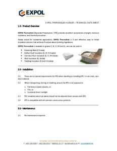 EXPOL  ThermaSlab Polystyrene Sheet